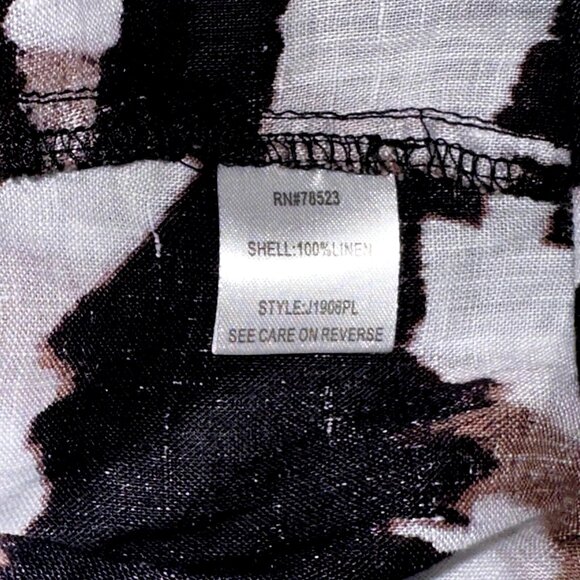 Luii Anthropologie Animal-Print Linen Jacket High-Low Safari Boho Eco-Friendly M - Picture 7 of 8